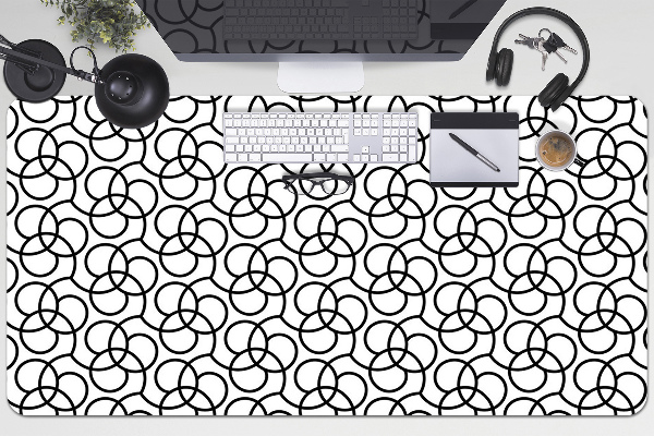 Desk mat Wheels black and white