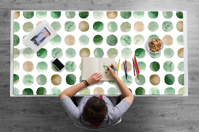 Desk pad colored dots