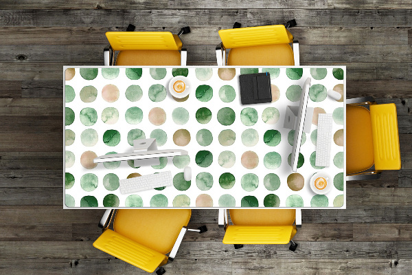 Desk pad colored dots