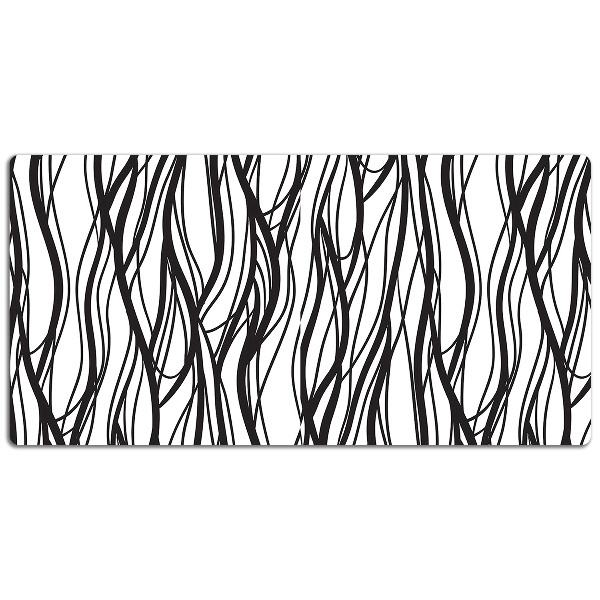 Large desk mat table protector wavy lines