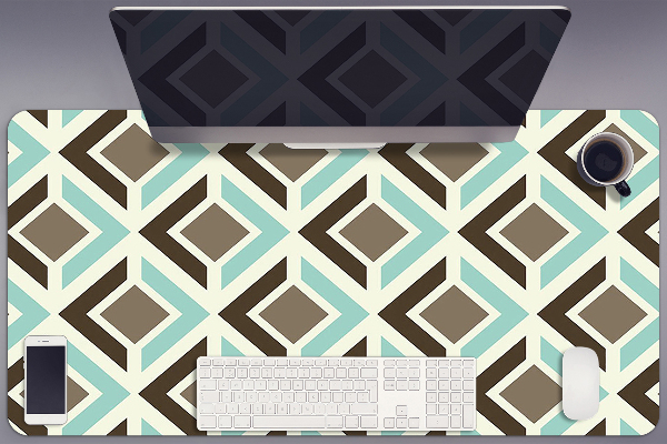 Large desk mat for children retro pattern