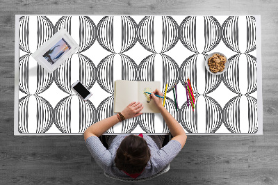 Full desk pad Circles retro pattern