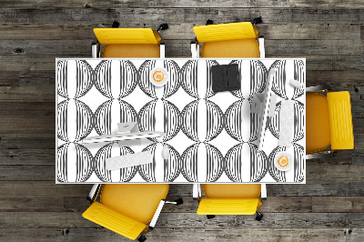 Full desk pad Circles retro pattern