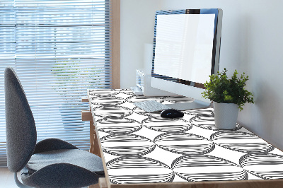 Full desk pad Circles retro pattern