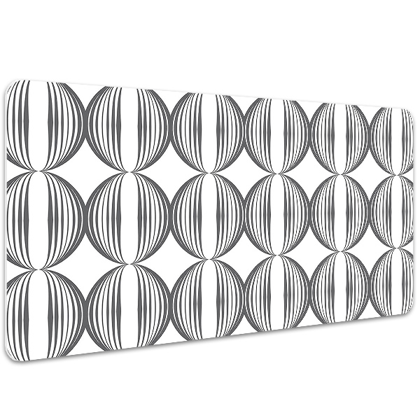 Full desk pad Circles retro pattern
