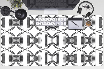 Full desk pad Circles retro pattern