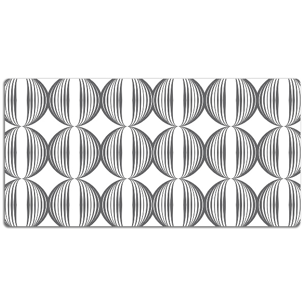 Full desk pad Circles retro pattern