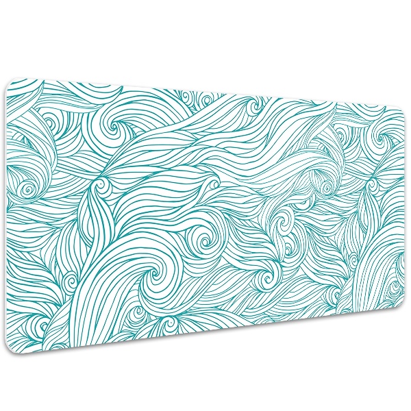 Large desk pad PVC protector vintage waves