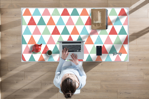 Full desk pad colored triangles