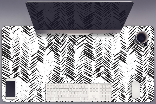 Full desk protector Dashes herringbone