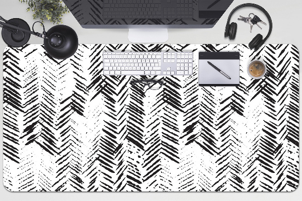 Full desk protector Dashes herringbone