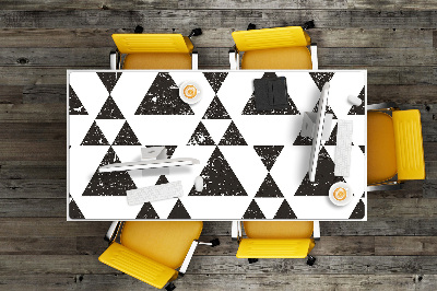 Full desk protector Black and white triangles