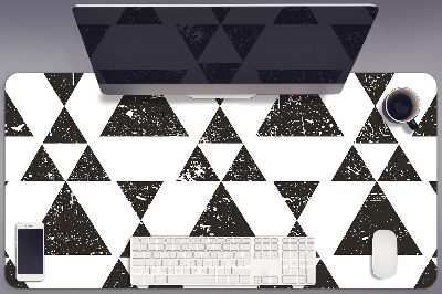 Full desk protector Black and white triangles