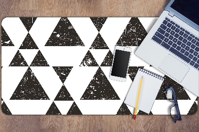 Full desk protector Black and white triangles