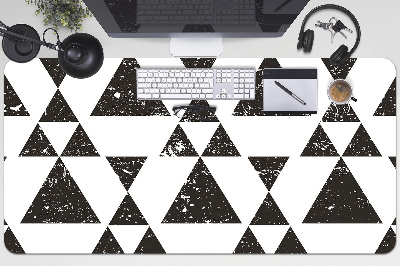 Full desk protector Black and white triangles