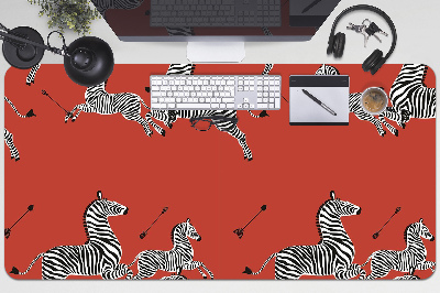 Large desk mat for children zebra