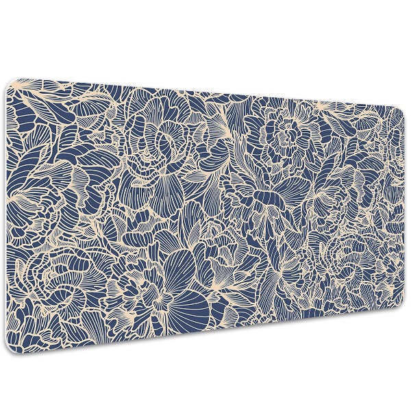 Desk pad blue flower