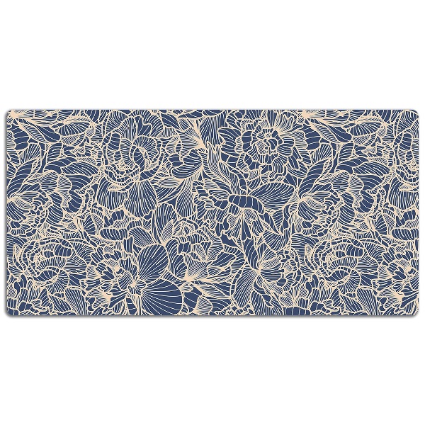 Desk pad blue flower