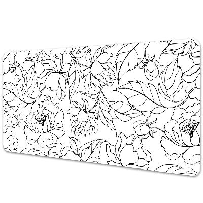 Full desk mat peony flowers