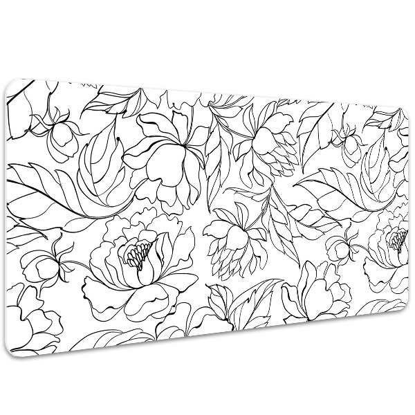 Full desk mat peony flowers
