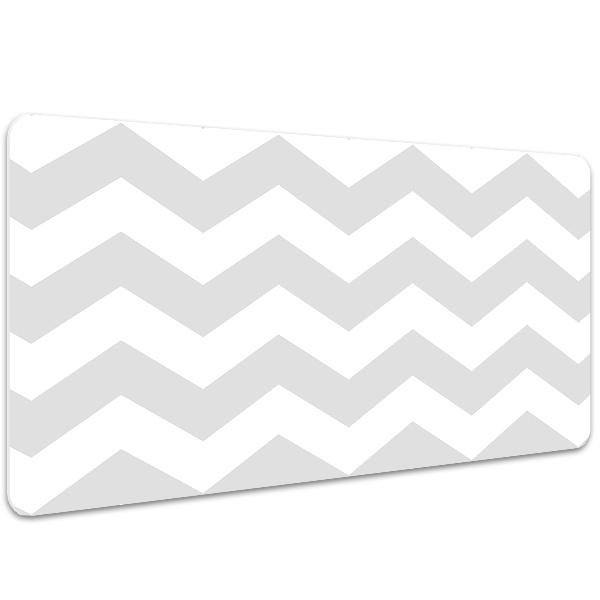 Large desk mat table protector Gray zig zak