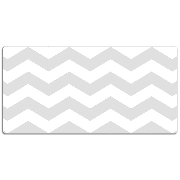 Large desk mat table protector Gray zig zak