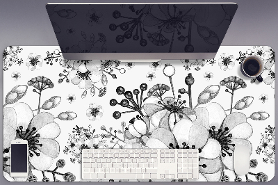 Full desk pad Black-and-white pattern