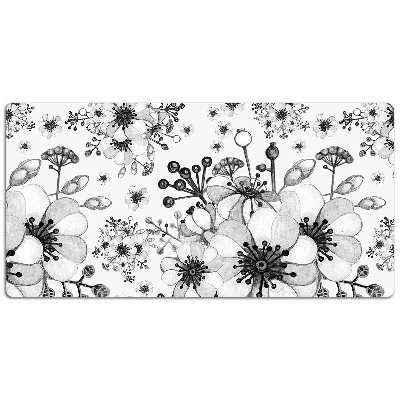 Full desk pad Black-and-white pattern