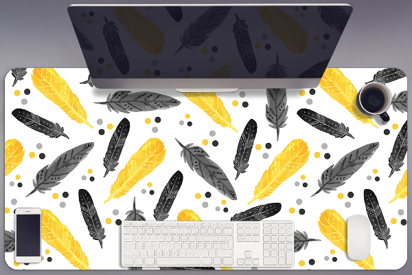 Desk mat Black Gold Pen