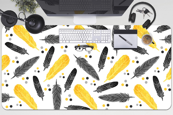 Desk mat Black Gold Pen