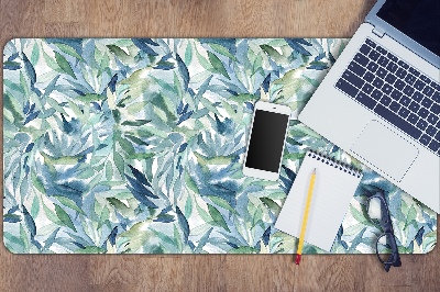 Full desk protector pastel leaves