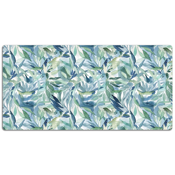Full desk protector pastel leaves