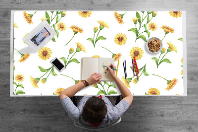 Large desk mat for children Sunflowers