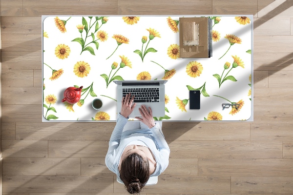 Large desk mat for children Sunflowers