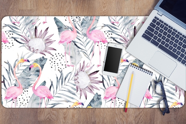 Large desk mat for children Flamingos