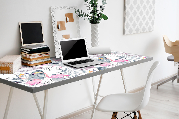 Large desk mat for children Flamingos