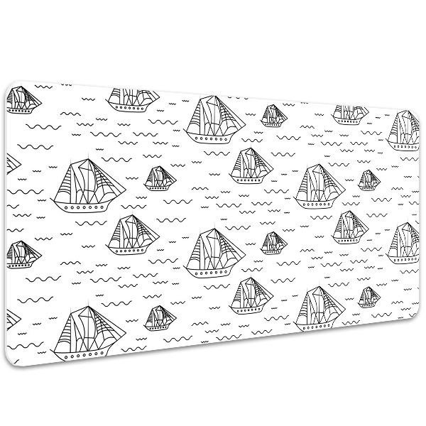 Full desk pad Sailing ships at sea