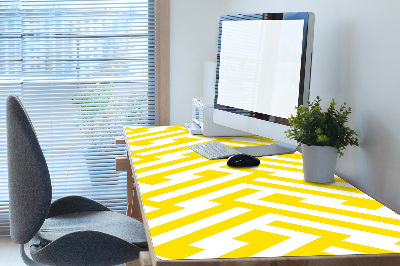 Large desk mat for children yellow bar