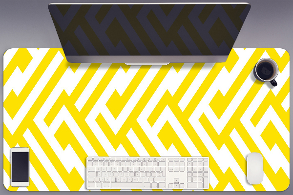Large desk mat for children yellow bar