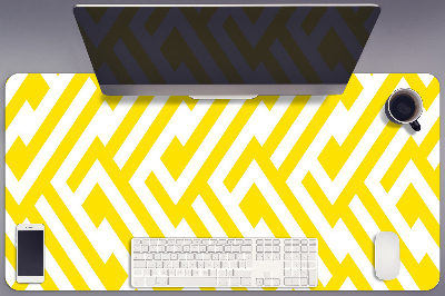 Large desk mat for children yellow bar