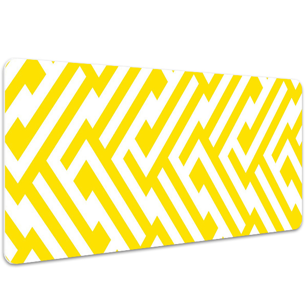 Large desk mat for children yellow bar