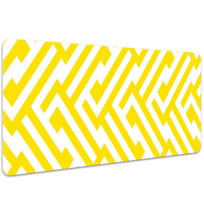 Large desk mat for children yellow bar