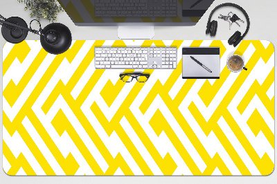 Large desk mat for children yellow bar