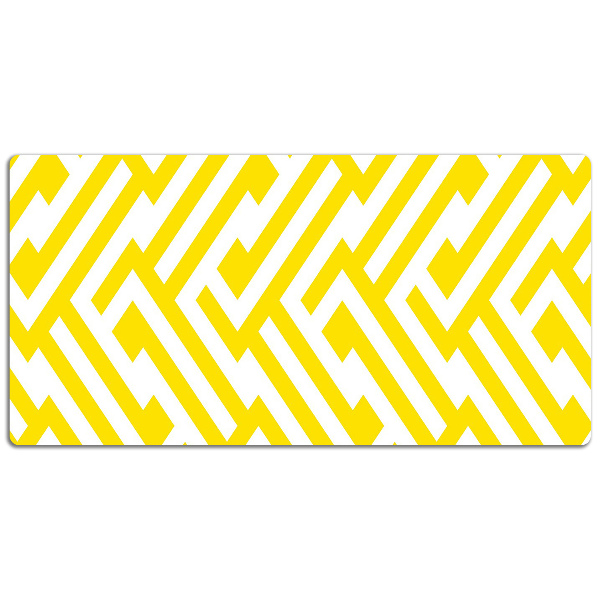 Large desk mat for children yellow bar