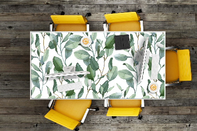 Desk mat eucalyptus leaves