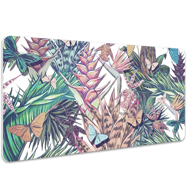 Desk pad Flowers and butterflies
