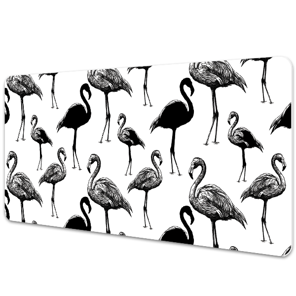 Desk mat Retro style flamingos