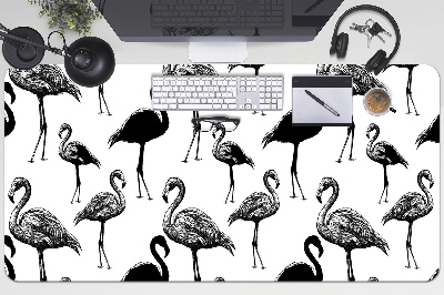 Desk mat Retro style flamingos