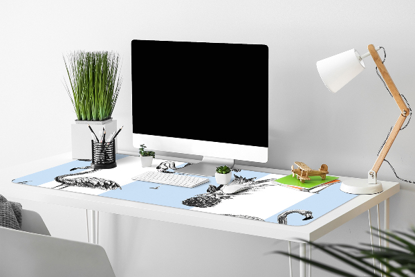 Full desk protector Flaming and pineapple