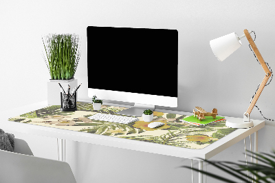 Desk pad Tropical leaves and flowers